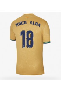 Barcelona Jordi Alba #18 Fotballdrakt Borte Klær 2022-23 Korte ermer